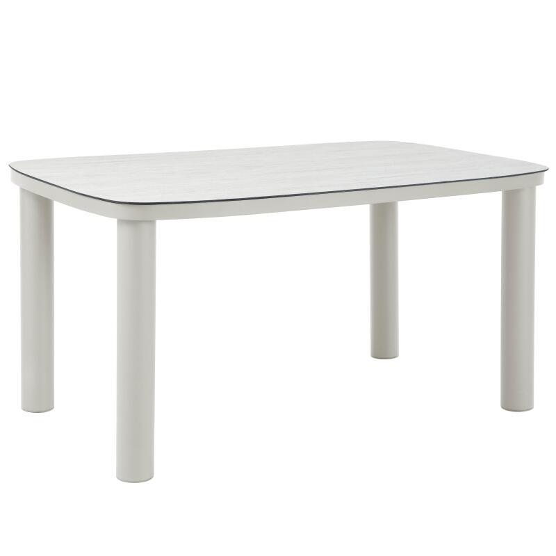 Mesa de jardín estructura de aluminio, 6 personas 150x90 cm y 6 sillas de textilene (5/7)