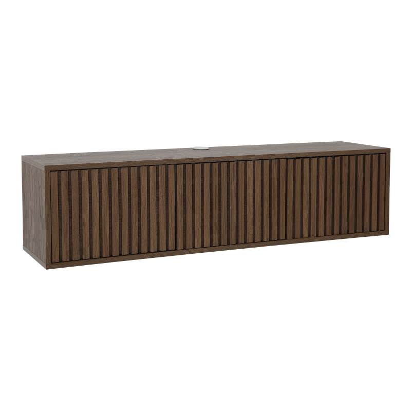 Mueble de TV suspendido efecto madera clara 120 cm estilo escandinavo