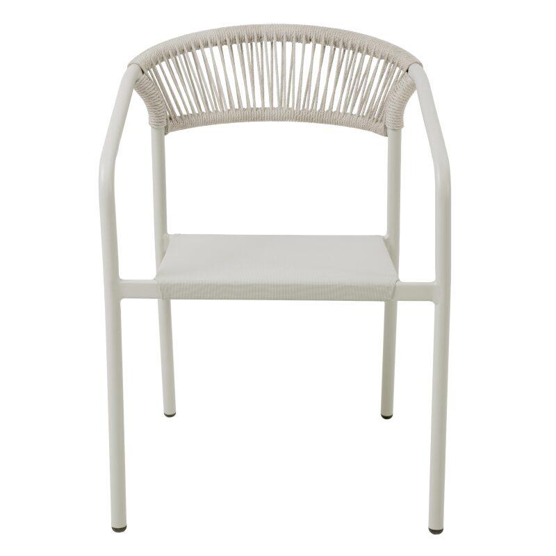 Silla de jardín de aluminio y ratán sintético con reposabrazos (4/7)