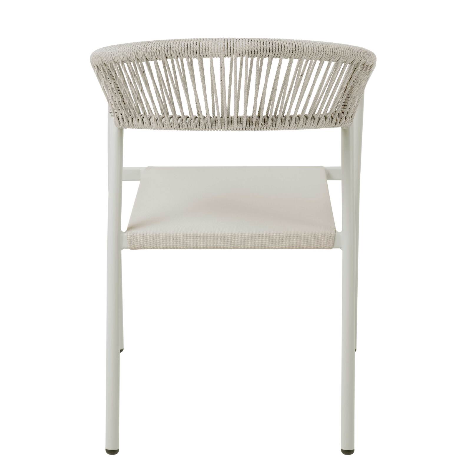 Silla de jardín de aluminio y ratán sintético con reposabrazos