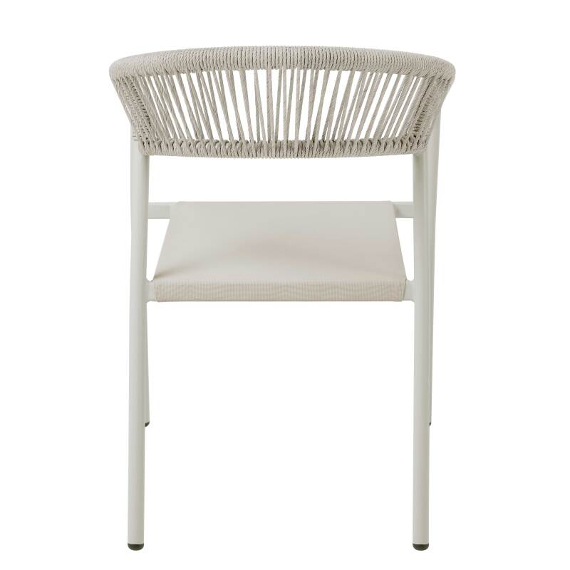 Silla de jardín de aluminio y ratán sintético con reposabrazos (6/7)