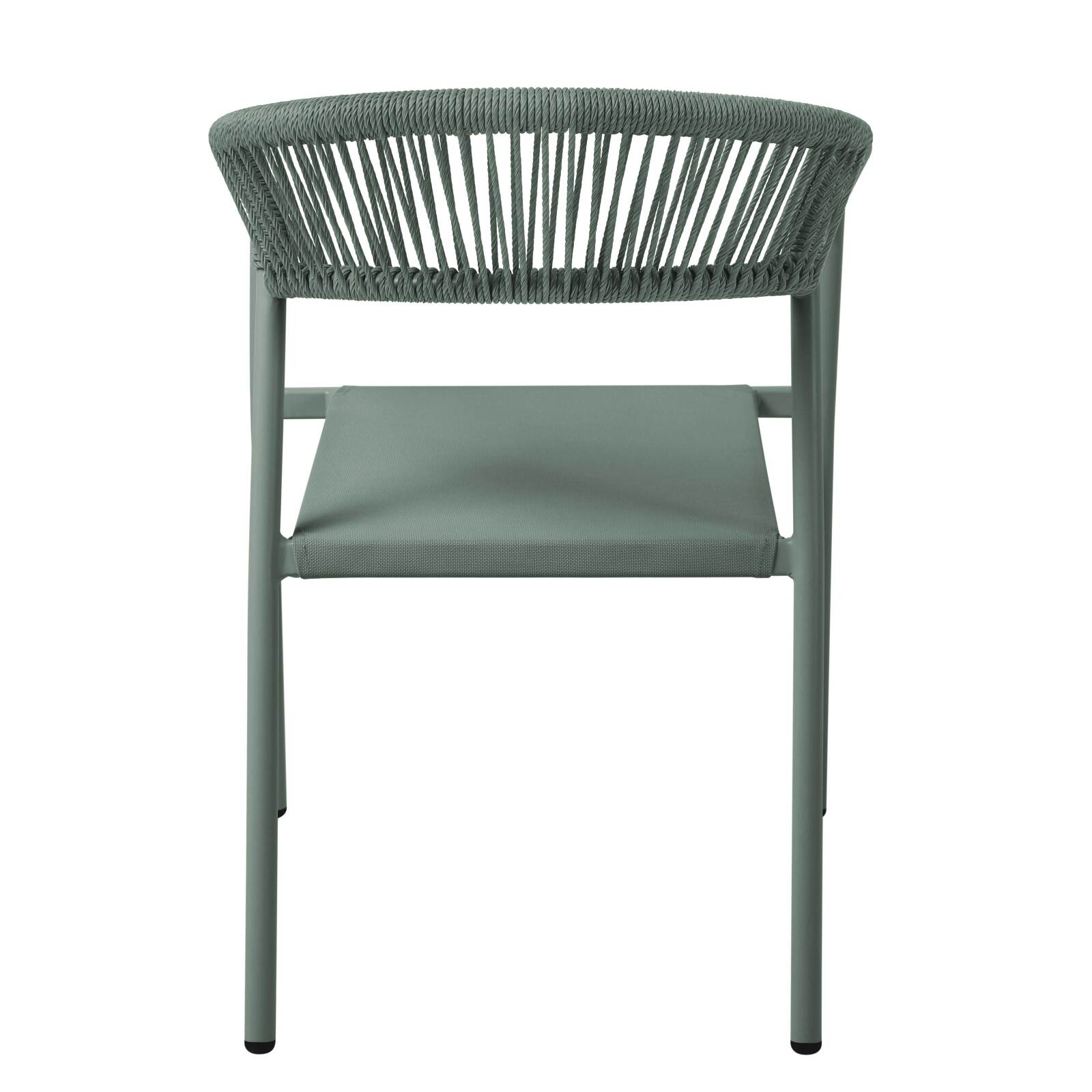 Silla de jardín de aluminio y ratán sintético con reposabrazos