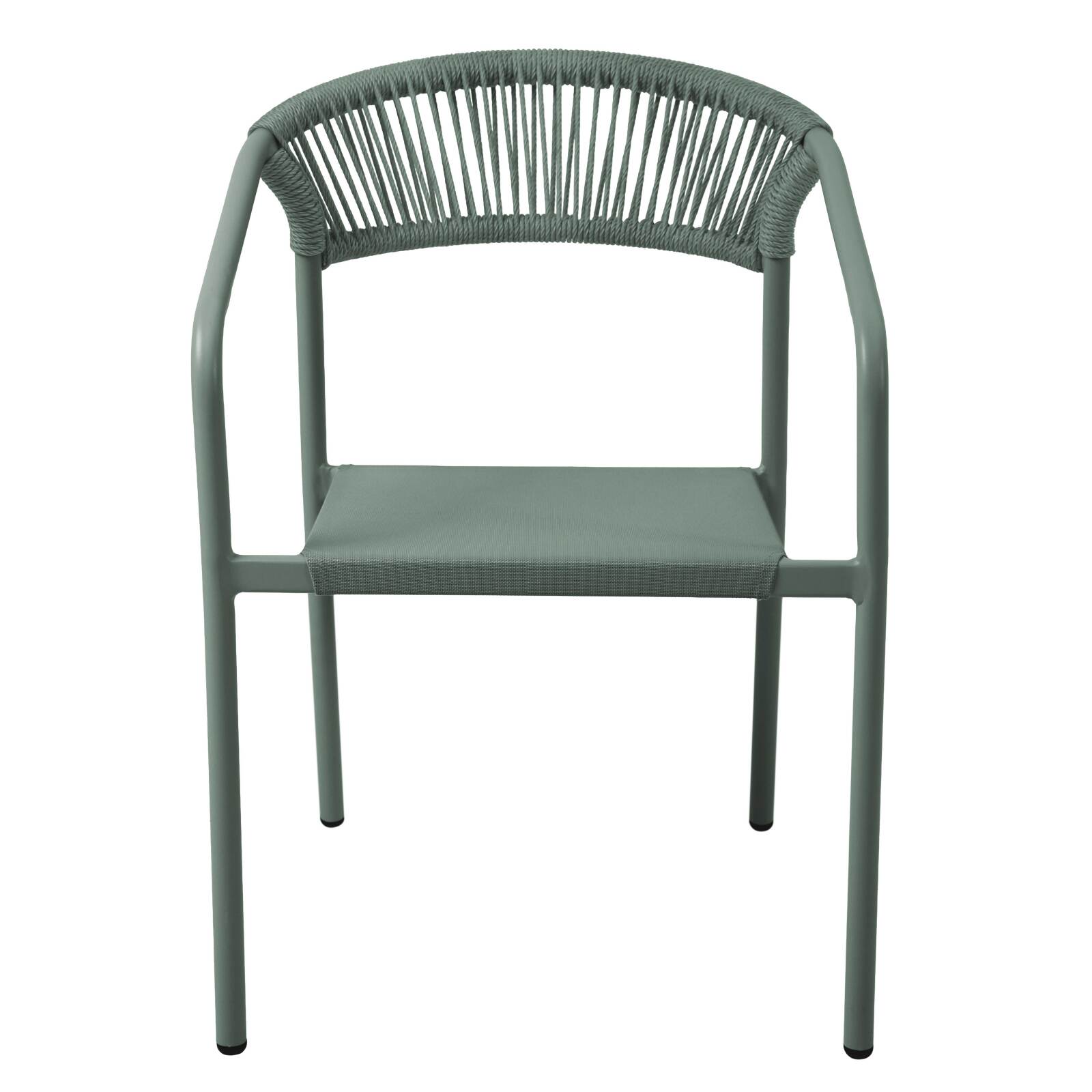 Silla de jardín de aluminio y ratán sintético con reposabrazos