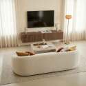 Mueble de TV suspendido efecto madera clara 160 cm estilo escandinavo