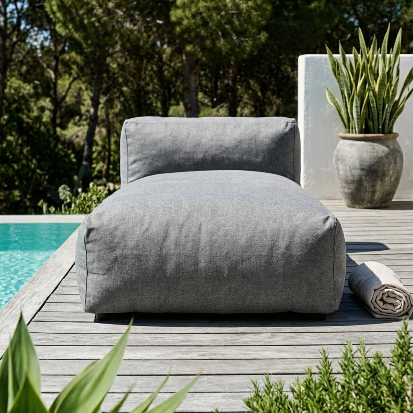 Chaise longue para sofá modular de exterior
