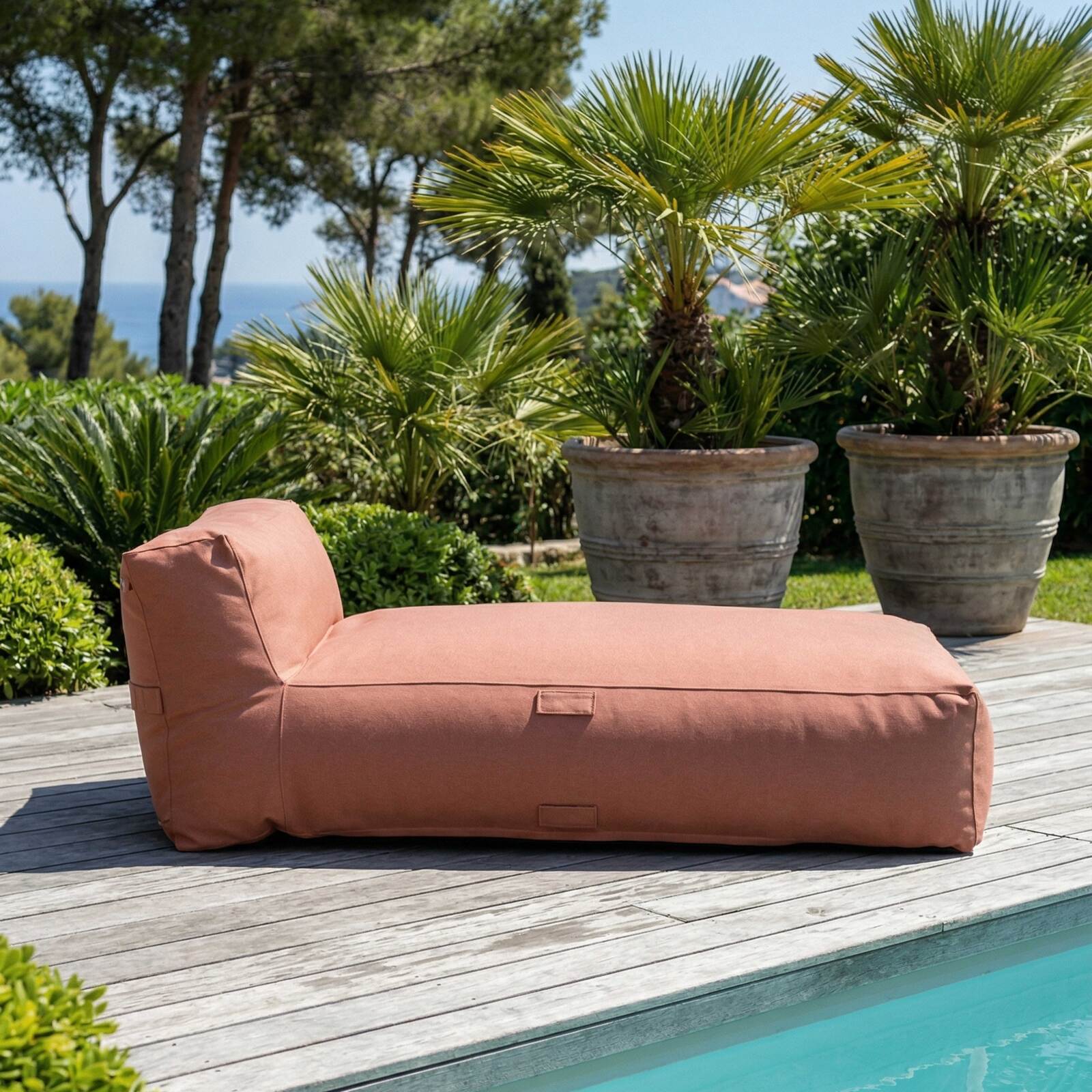 Chaise longue para sofá modular de exterior