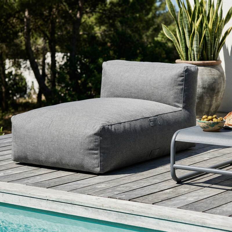 Chaise longue para sofá modular de exterior