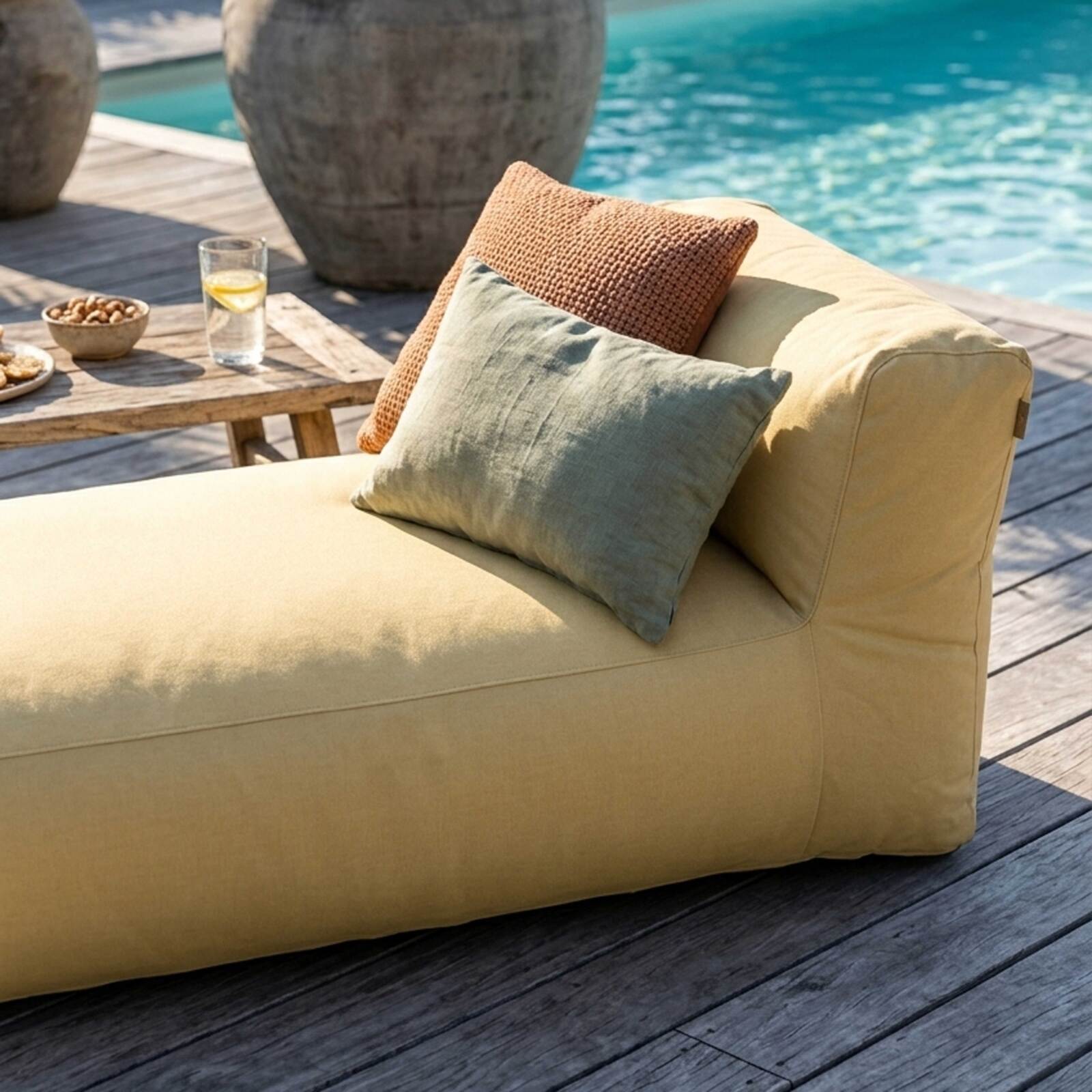 Chaise longue para sofá modular de exterior