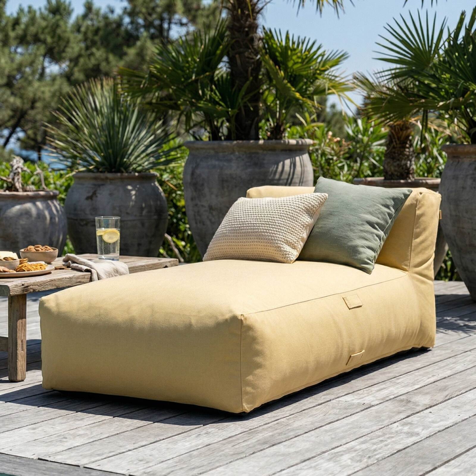Chaise longue para sofá modular de exterior