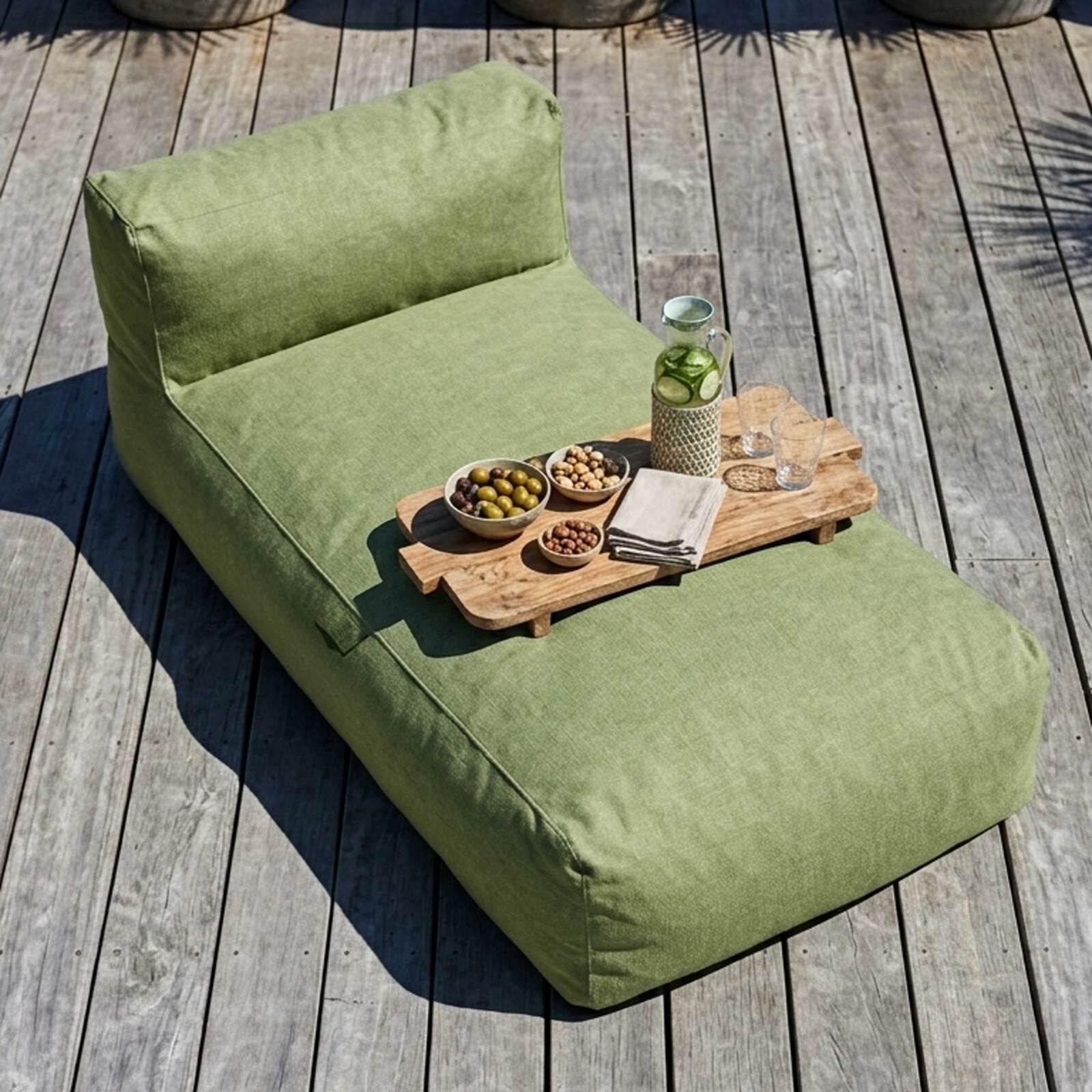 Chaise longue para sofá modular de exterior