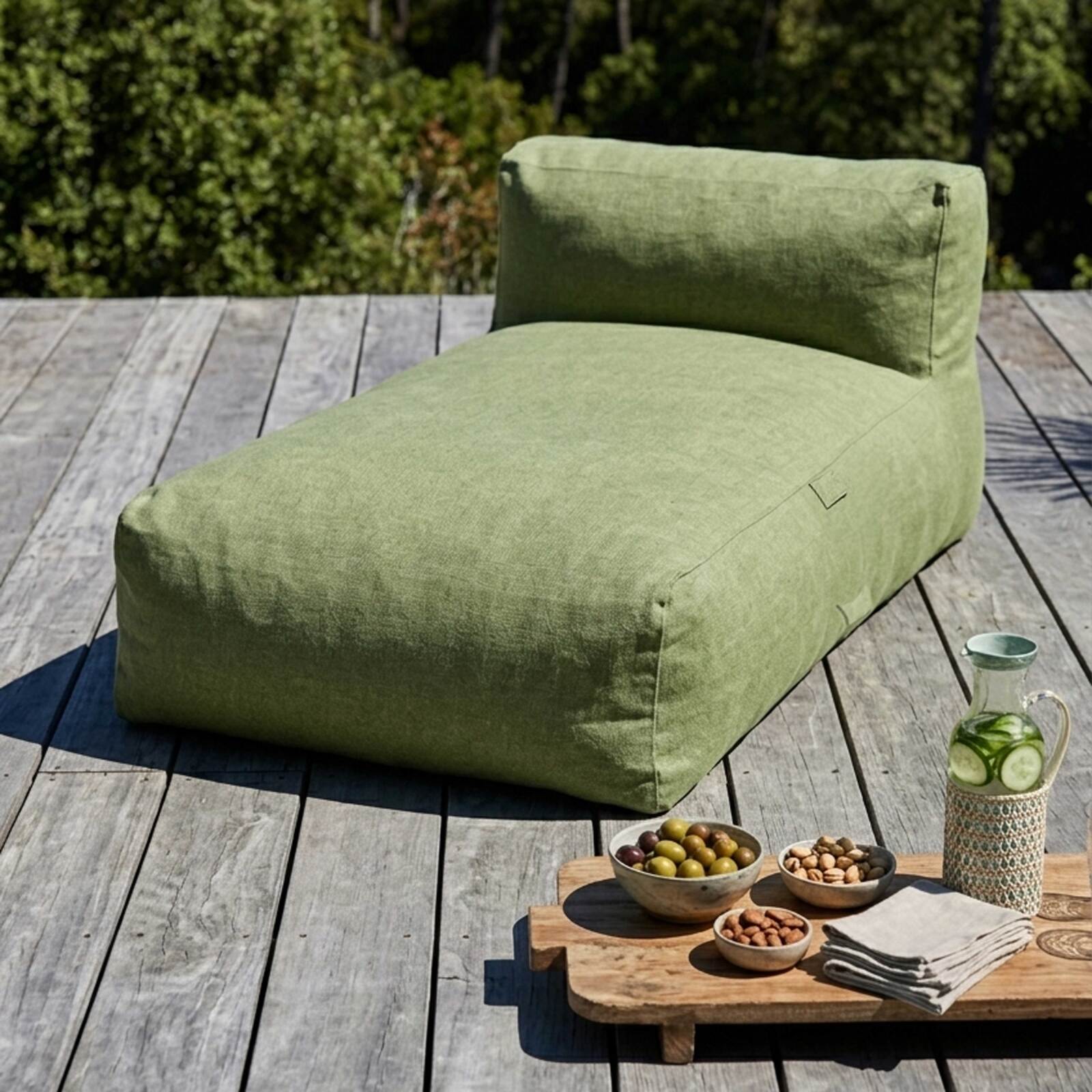 Chaise longue para sofá modular de exterior