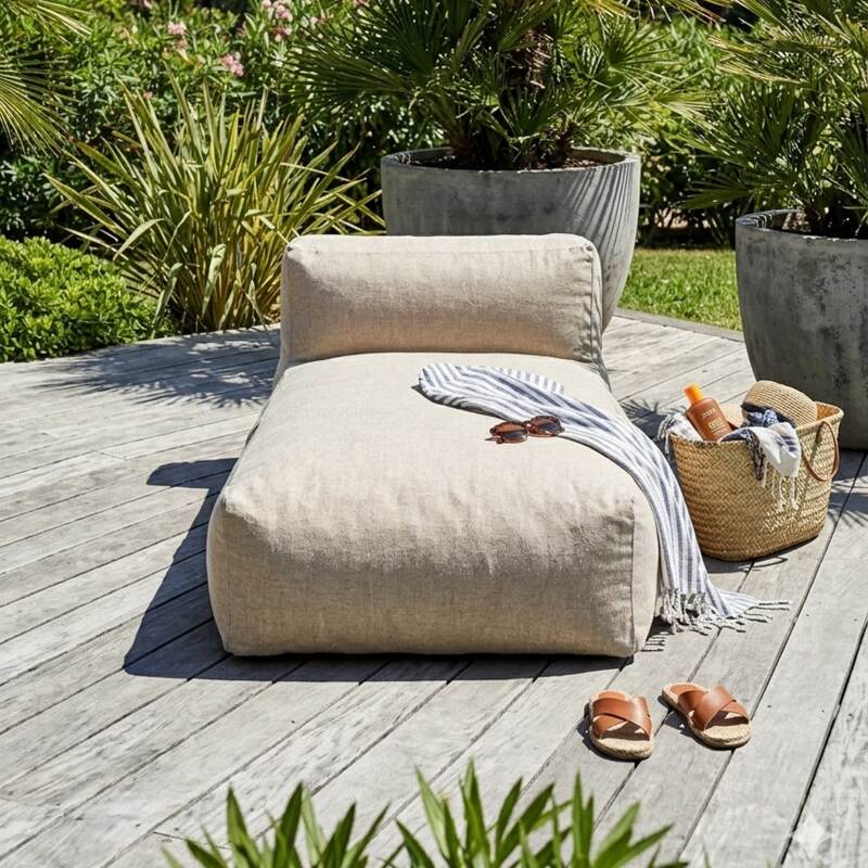 Chaise longue para sofá modular de exterior (4/5)