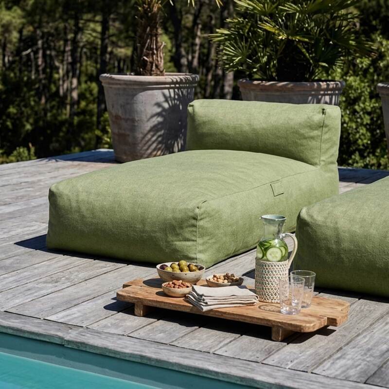 Chaise longue para sofá modular de exterior (4/5)
