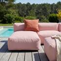 Sofá modular de exterior para 8 personas con 5 sillones, 1 sillón esquinero, 1 chaise longue y 1 puf