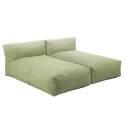 Sofá modular de exterior para 2 personas con 2 chaise longue