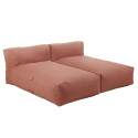 Sofá modular de exterior para 2 personas con 2 chaise longue
