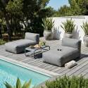 Sofá modular de exterior para 2 personas con 2 chaise longue