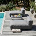 Sofá modular de exterior para 2 personas con 2 chaise longue