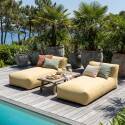 Sofá modular de exterior para 2 personas con 2 chaise longue