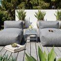 Sofá modular de exterior para 2 personas con 2 chaise longue