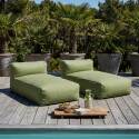 Sofá modular de exterior para 2 personas con 2 chaise longue