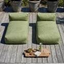 Sofá modular de exterior para 2 personas con 2 chaise longue