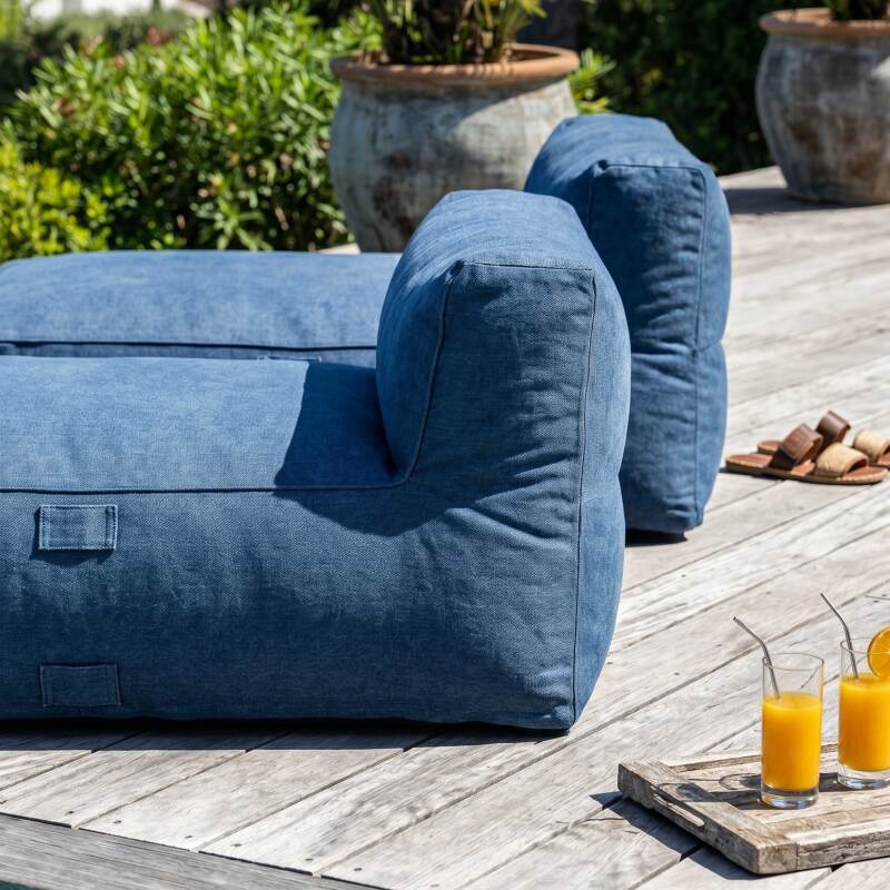 Sofá modular de exterior para 2 personas con 2 chaise longue (4/6)