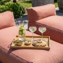 Sofá modular de exterior para 2 personas con 2 chaise longue