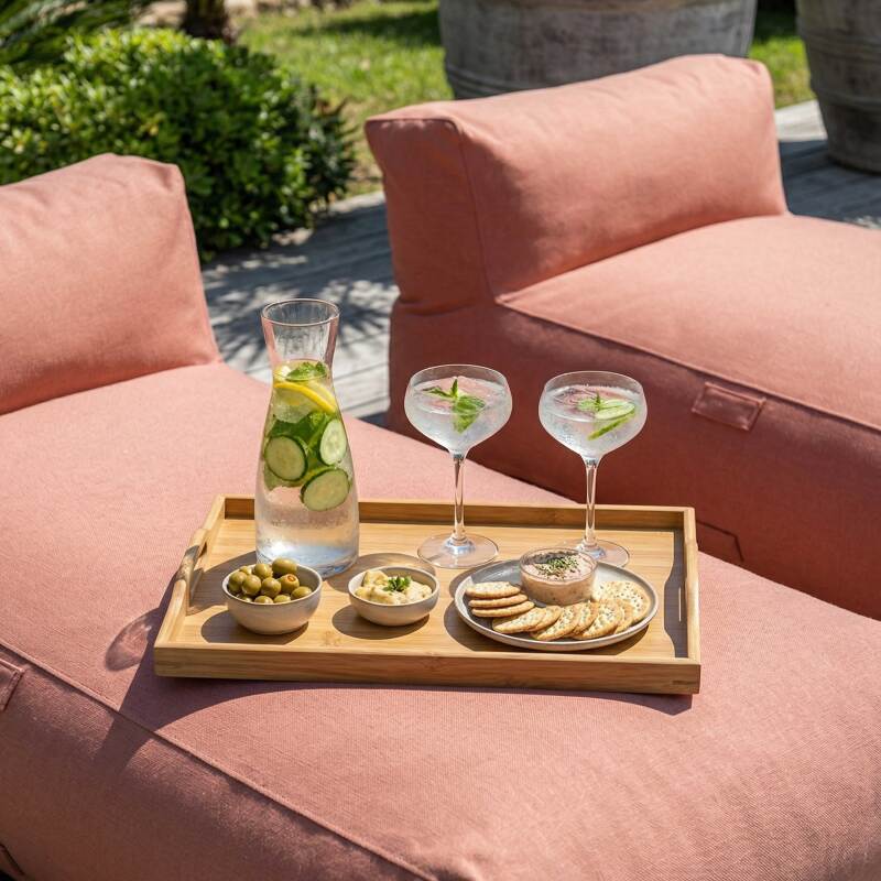 Sofá modular de exterior para 2 personas con 2 chaise longue (4/6)