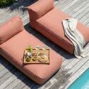 Sofá modular de exterior para 2 personas con 2 chaise longue