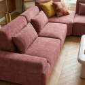 Sofá modular esquinero de 4 plazas de tela con cojines respaldo ajustable