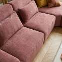Sofá modular esquinero de 4 plazas de tela con cojines respaldo ajustable
