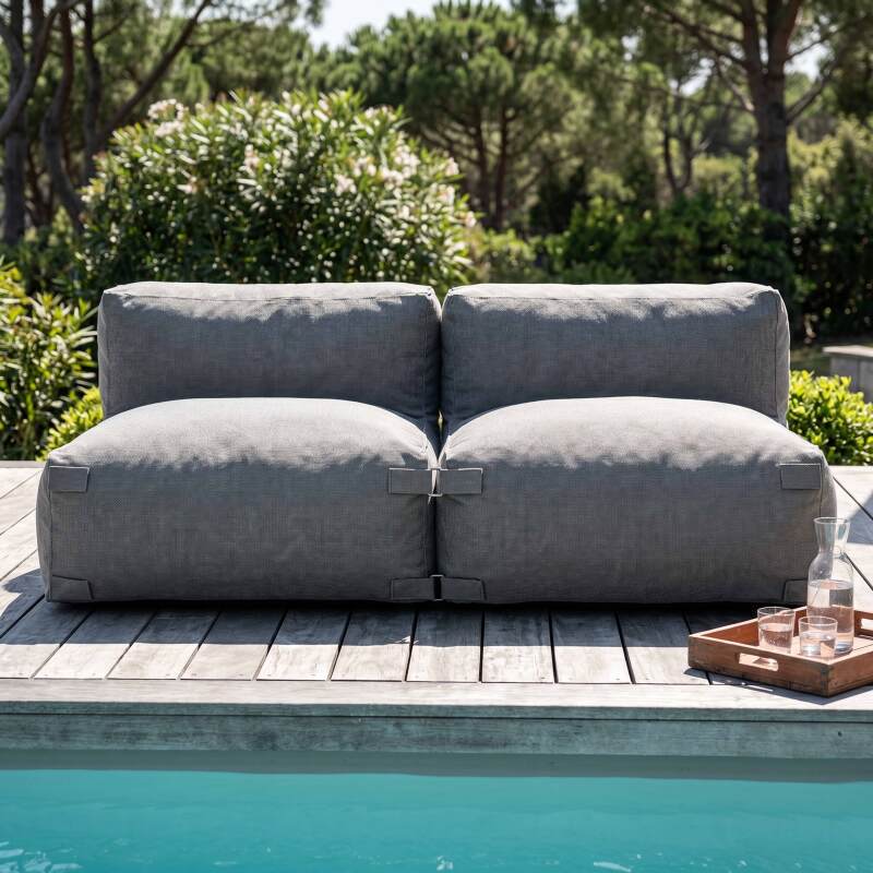 Sofá modular de exterior para 2 personas con 2 sillones (3/7)