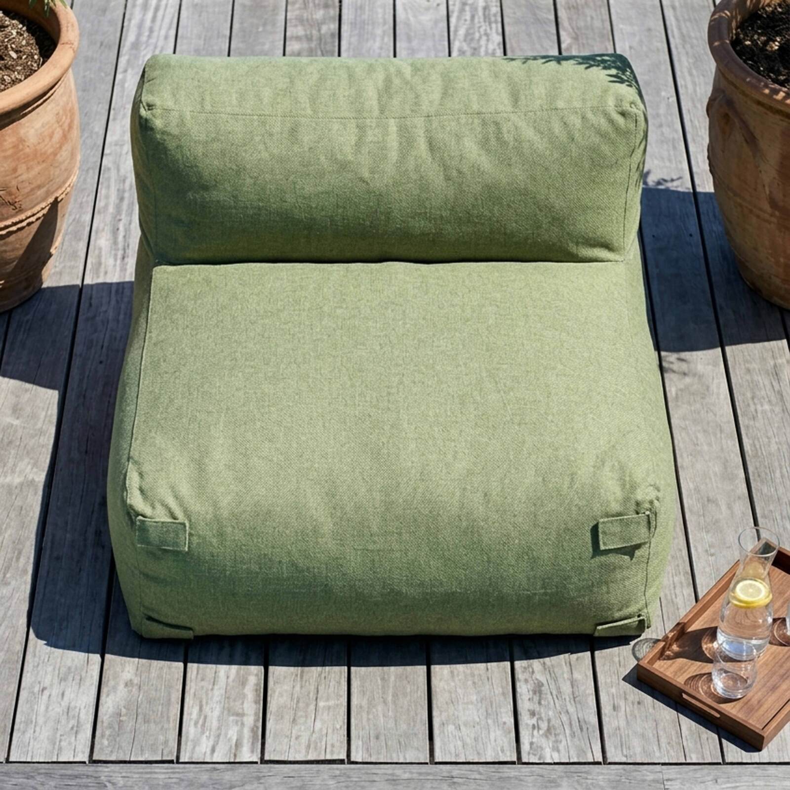 Sofá modular de exterior para 2 personas con 2 sillones