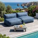 Sofá modular de exterior para 2 personas con 2 sillones