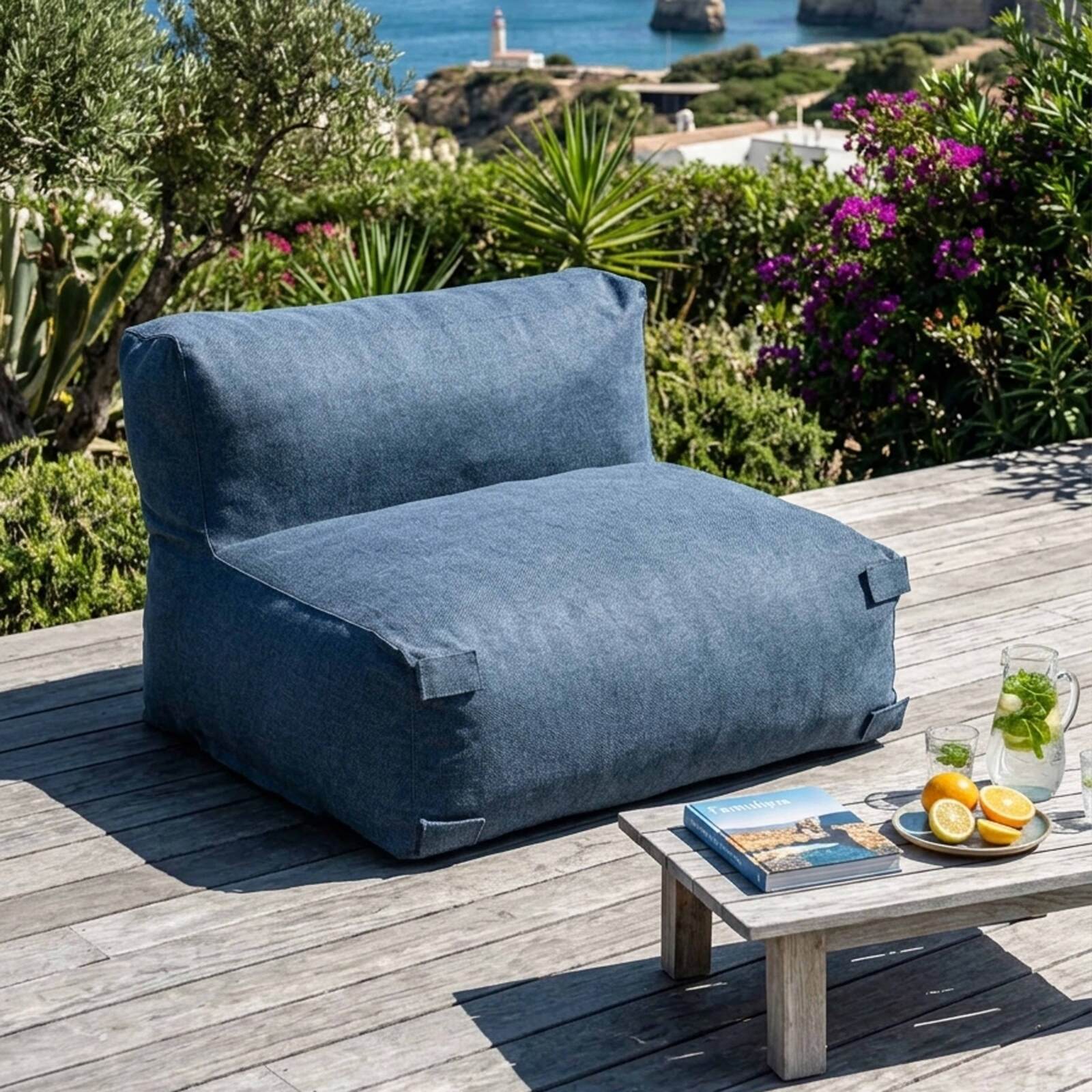 Sofá modular de exterior para 2 personas con 2 sillones