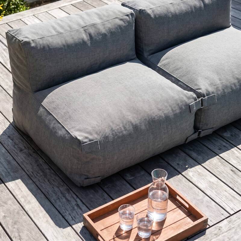 Sofá modular de exterior para 2 personas con 2 sillones (2/7)
