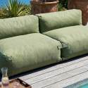 Sofá modular de exterior para 2 personas con 2 sillones