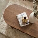 Mesa de centro elevable efecto madera ovalada 100x48 cm