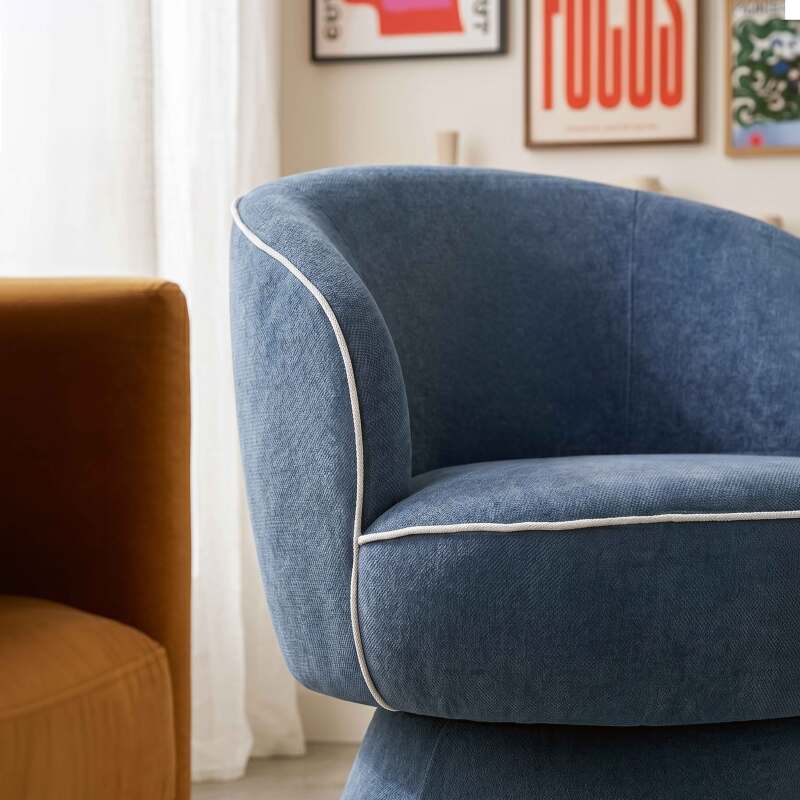 Sillón giratorio de tela (2/6)