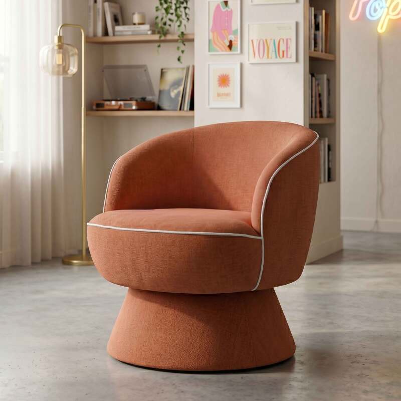 Sillón giratorio de tela