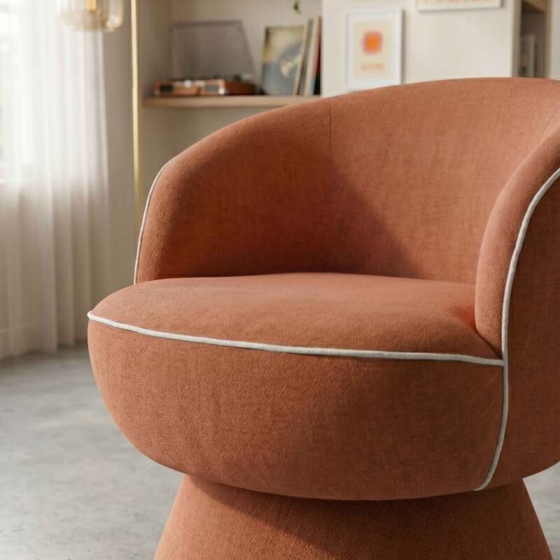 Sillón giratorio de tela (3/7)