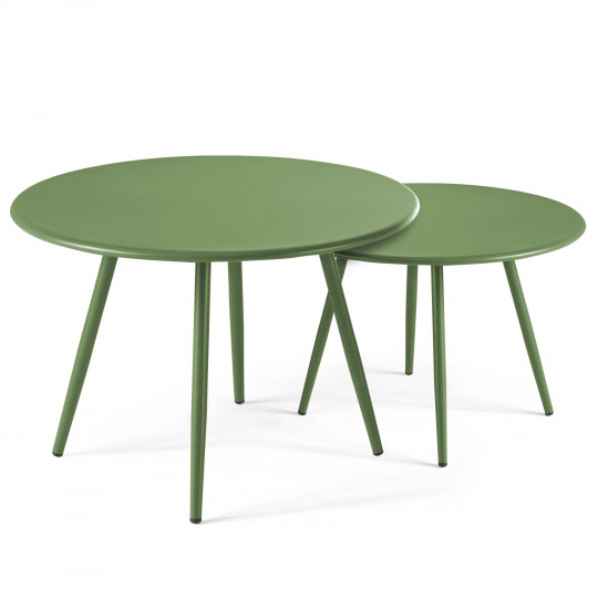 Mesas nido de metal redondas Ø50 / Ø40 cm