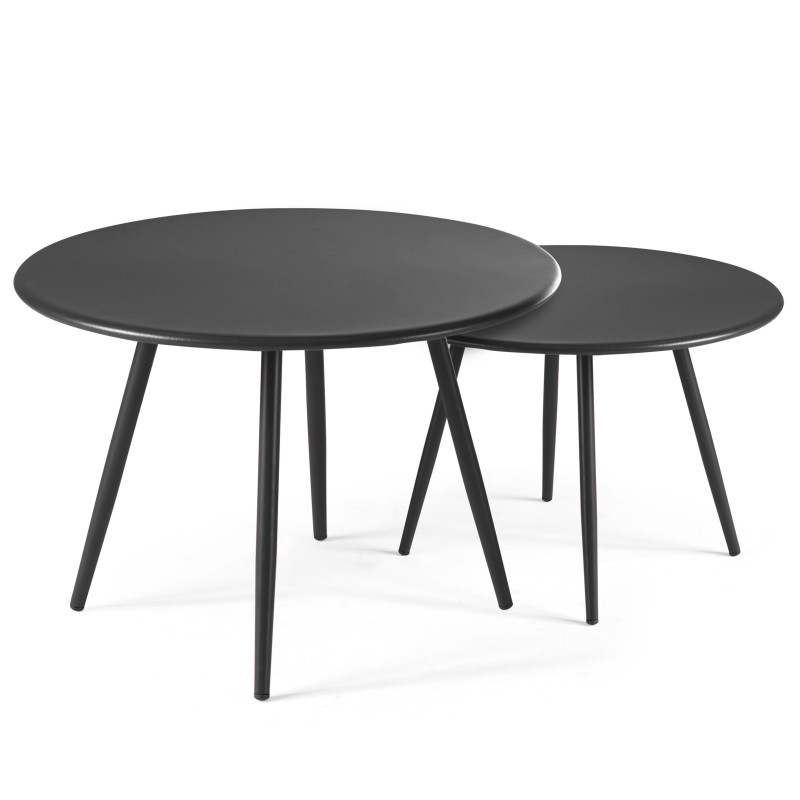 Mesas nido de metal redondas Ø50 / Ø40 cm