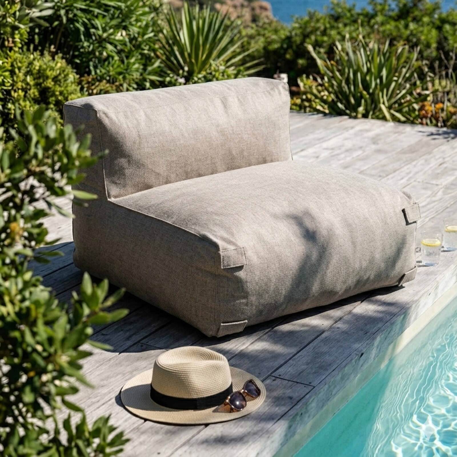 Sofá modular de exterior para 3 personas con 3 sillones