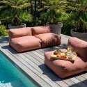 Sofá modular de exterior para 3 personas con 3 sillones