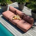 Sofá modular de exterior para 3 personas con 3 sillones