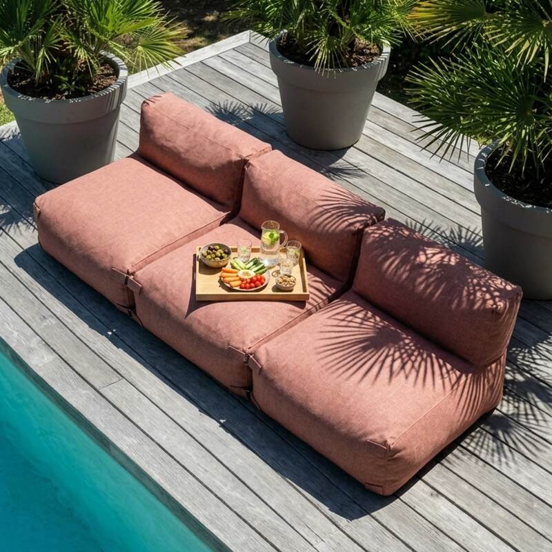 Sofá modular de exterior para 3 personas con 3 sillones (3/7)