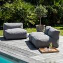 Sofá modular de exterior para 3 personas con 3 sillones