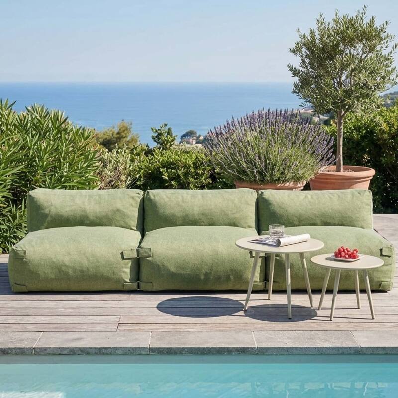 Sofá modular de exterior para 3 personas con 3 sillones (2/7)